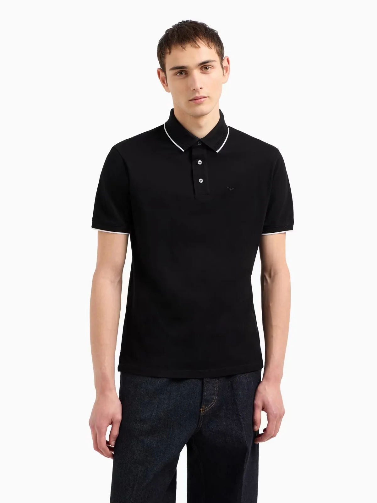 EMPORIO ARMANI Polo Uomo  EM000858 AF12955 UC001 Nero - Image 2
