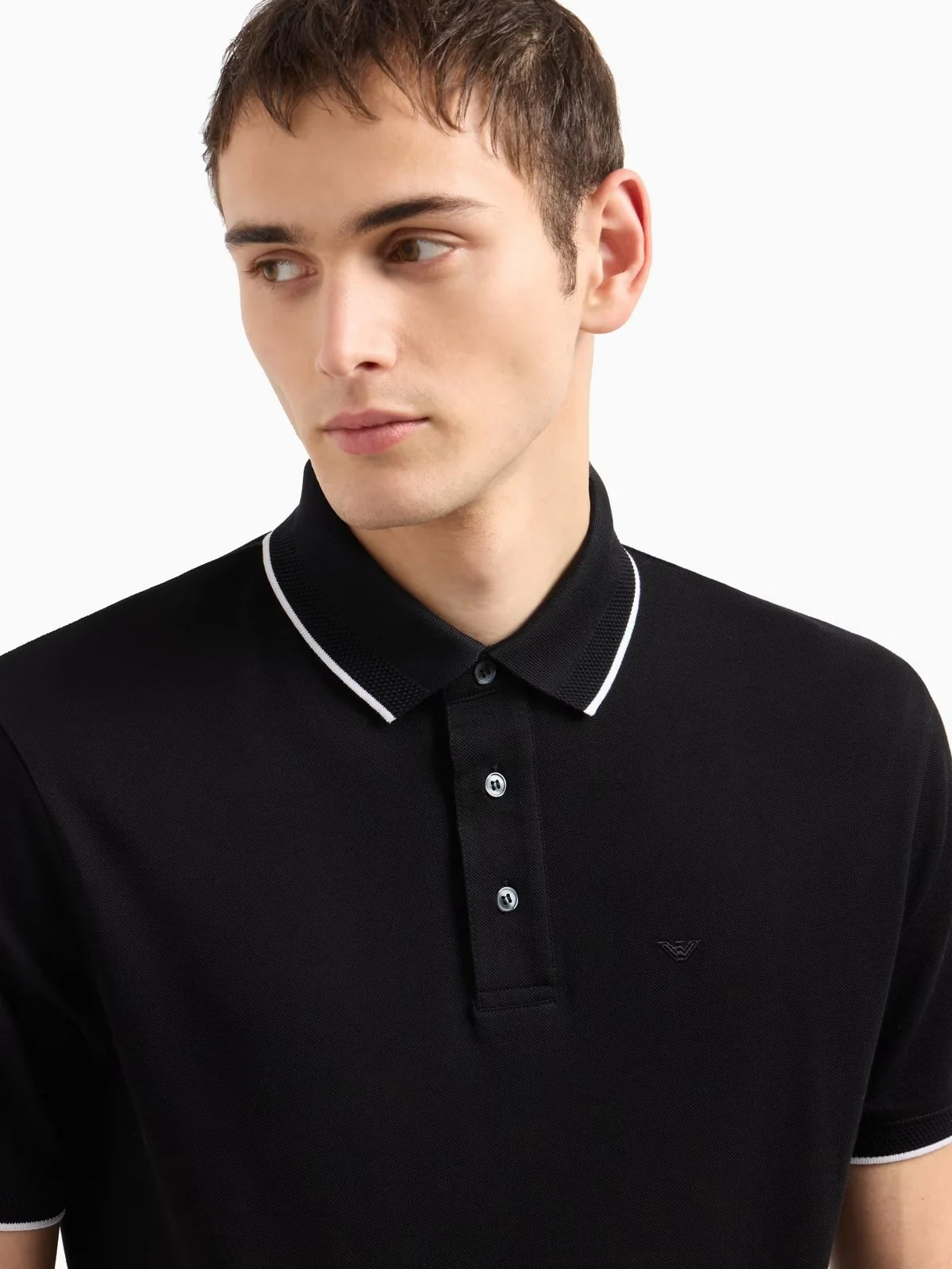 EMPORIO ARMANI Polo Uomo  EM000858 AF12955 UC001 Nero - Image 3