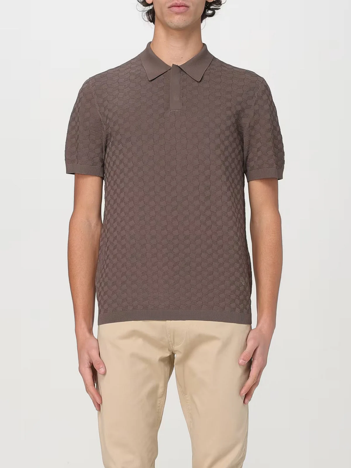 EMPORIO ARMANI Polo Uomo  EM001570 AF14853 F6056 Marrone - Image 2