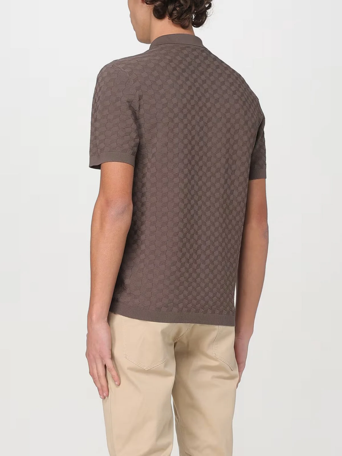 EMPORIO ARMANI Polo Uomo  EM001570 AF14853 F6056 Marrone - Image 3