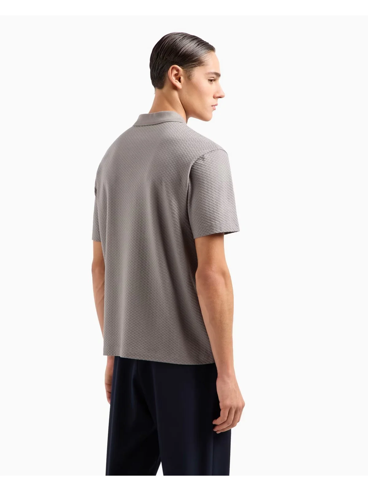 EMPORIO ARMANI Polo Uomo  EM001729 AF14874 F8041 NICKEL CHEVRON - Image 2