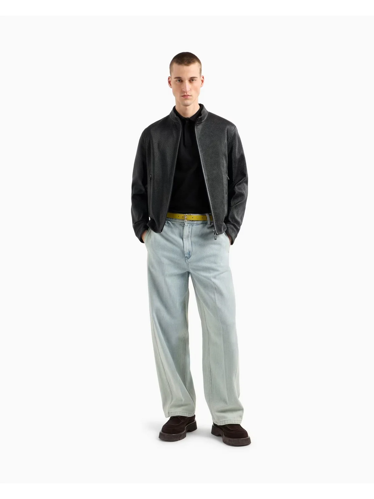 EMPORIO ARMANI Polo Uomo  EM001729 AF14874 FC039 BLACK CHEVRON - Image 2