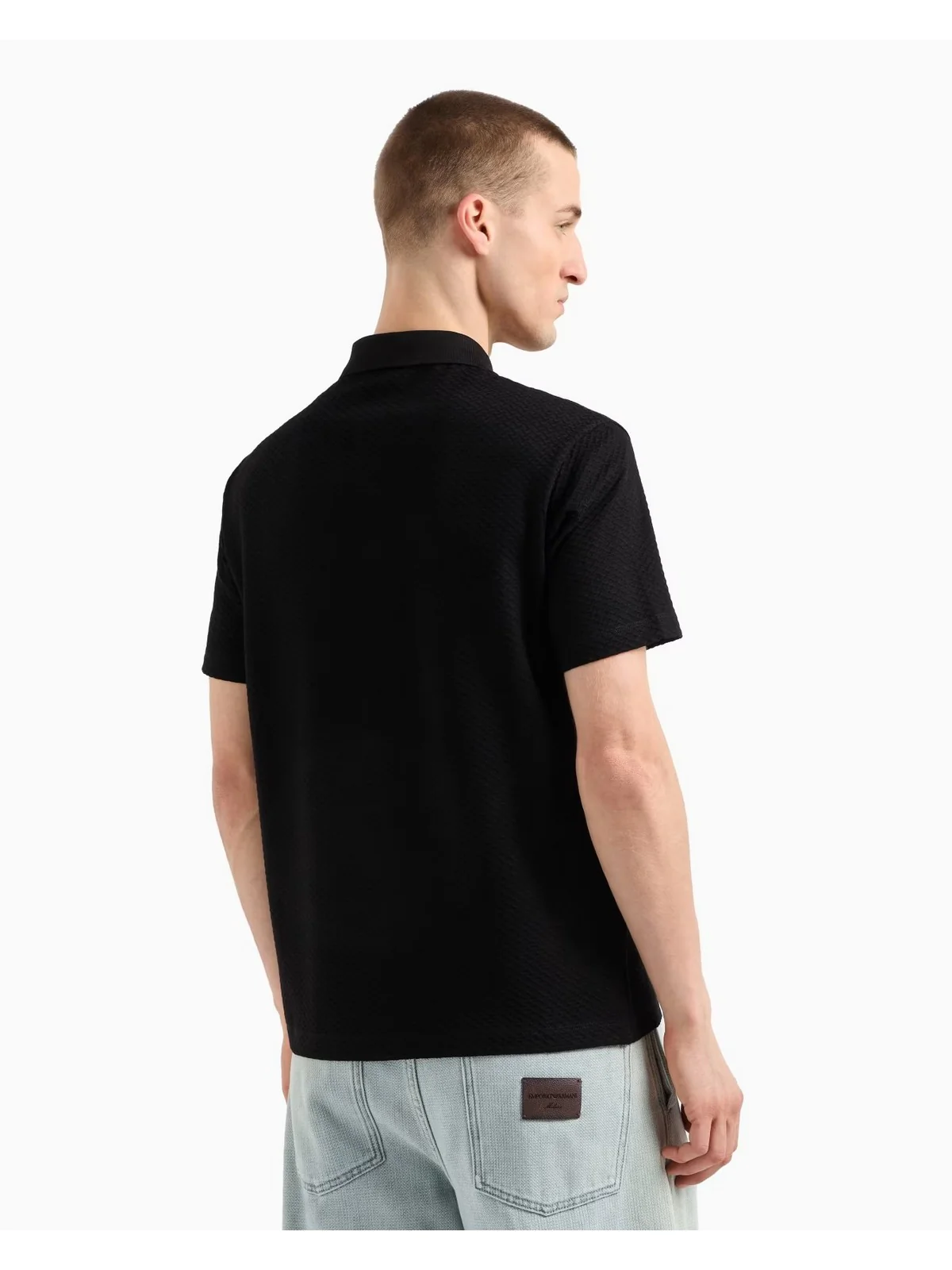 EMPORIO ARMANI Polo Uomo  EM001729 AF14874 FC039 BLACK CHEVRON - Image 3
