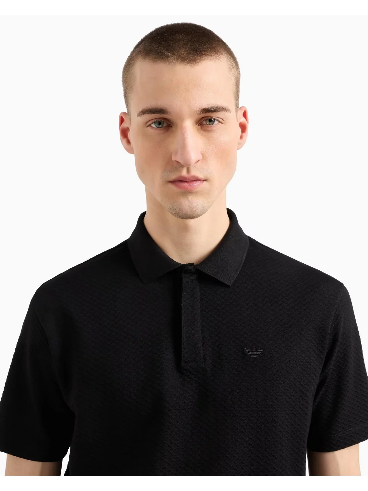 EMPORIO ARMANI Polo Uomo  EM001729 AF14874 FC039 BLACK CHEVRON - Image 5