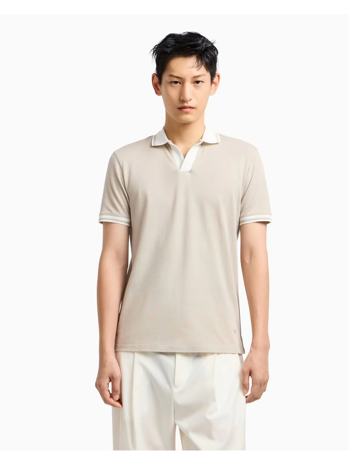EMPORIO ARMANI Polo Uomo  EM001750 AF12955 U1098 SILVER LINING - Image 4