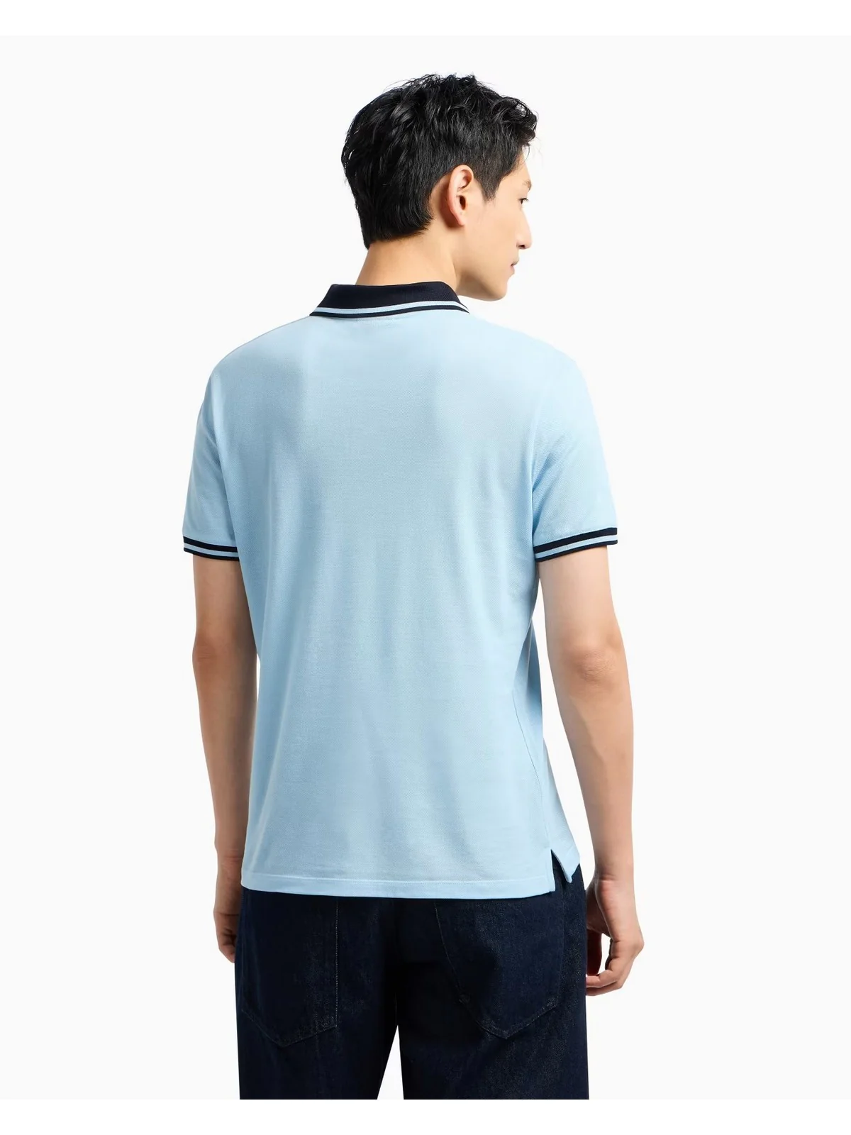 EMPORIO ARMANI Polo Uomo  EM001750 AF12955 U9283 BLUE FOG - Image 3