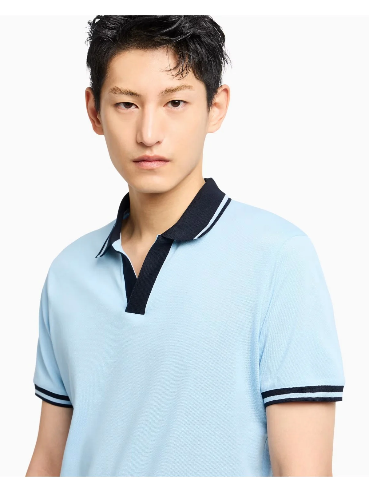 EMPORIO ARMANI Polo Uomo  EM001750 AF12955 U9283 BLUE FOG - Image 5