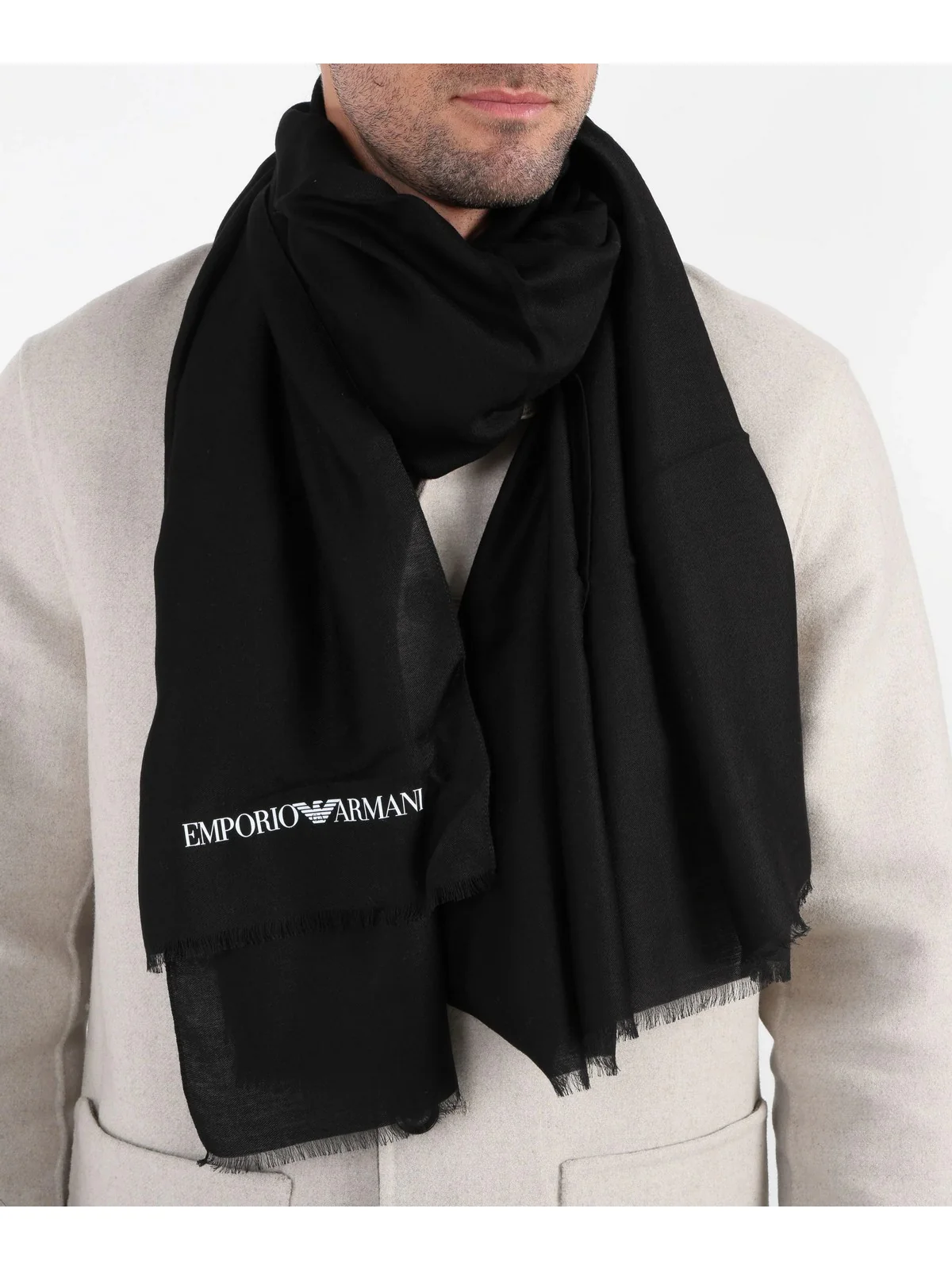 EMPORIO ARMANI Sciarpa Uomo  EM003758 AF19795 UC001 BLACK BEAUTY - Image 3