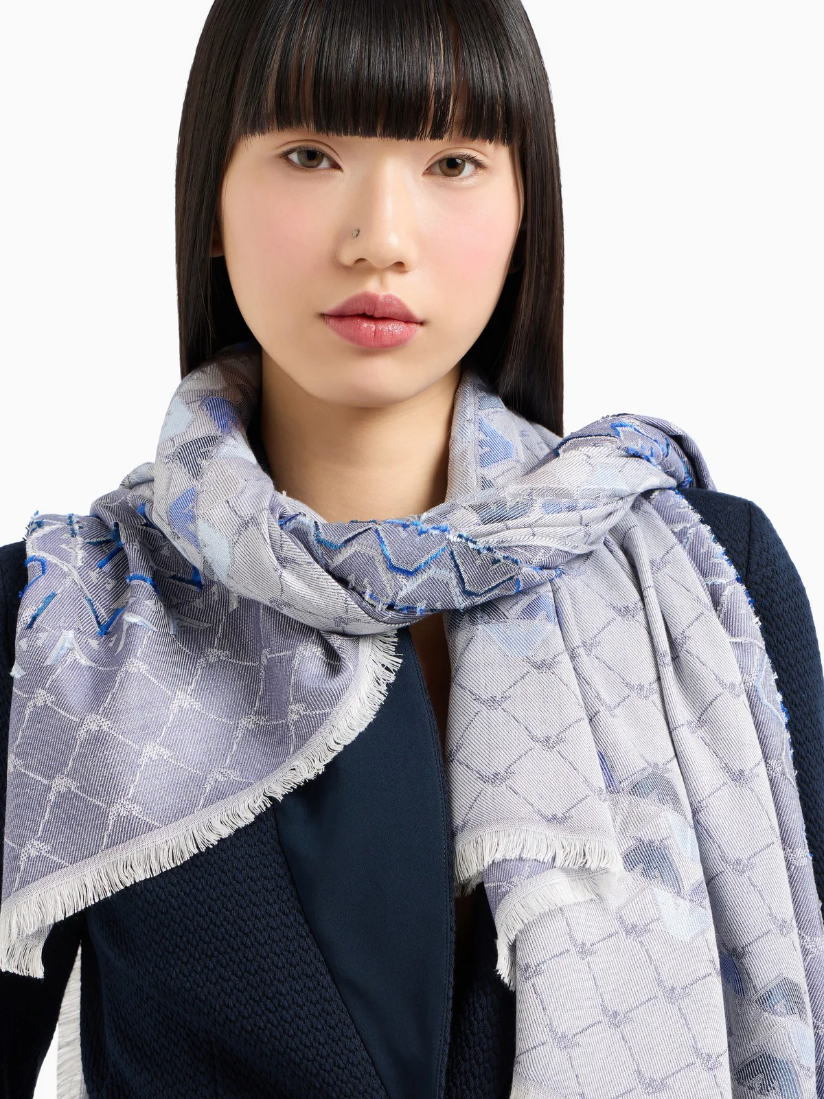 EMPORIO ARMANI Stola Donna  EW001861 AF15670 UB092 Blu - Image 3
