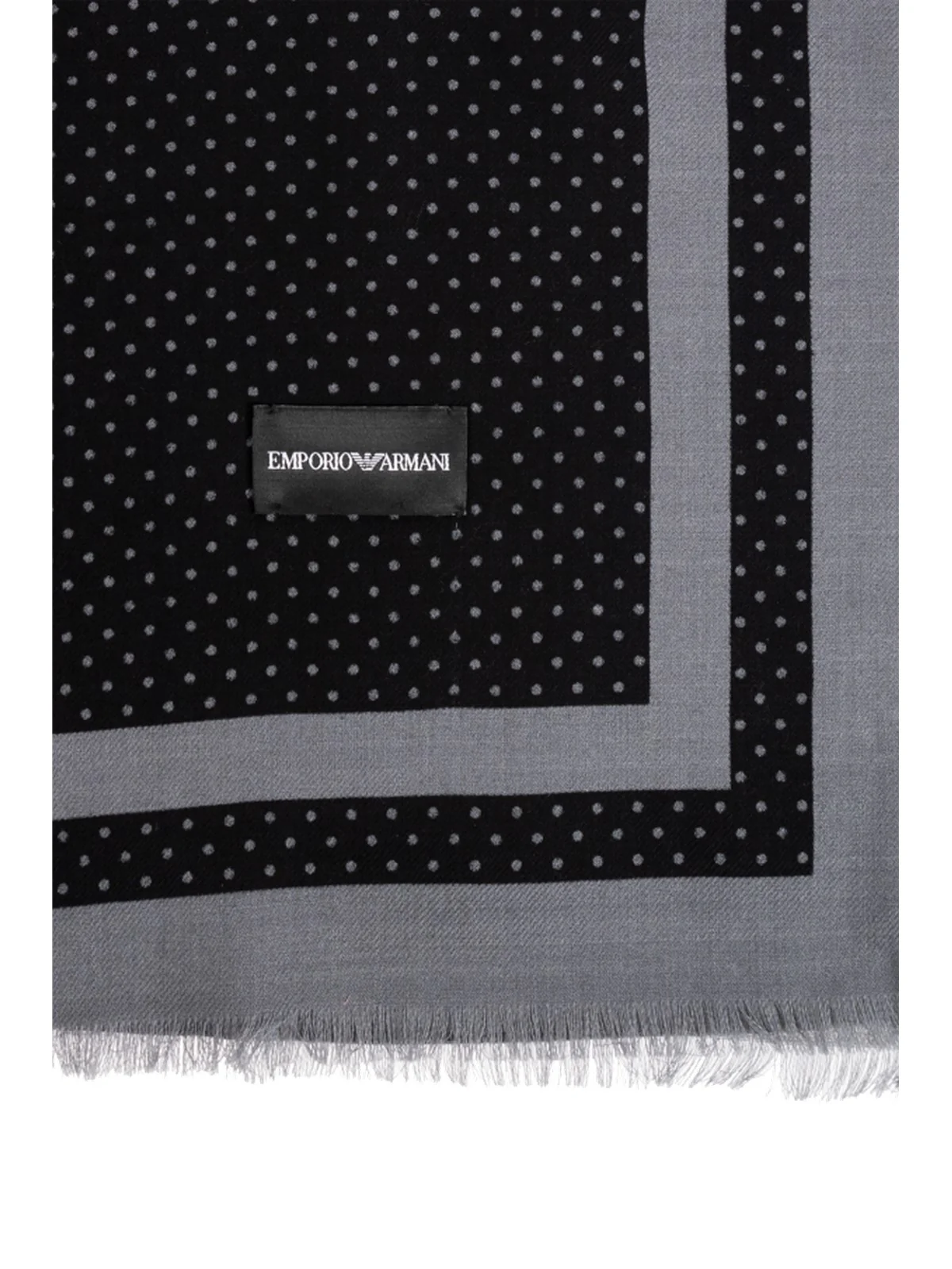 EMPORIO ARMANI Stola Uomo EM003845 AF20009 FC255 BLACK+FANCY POIS GREY - Image 4
