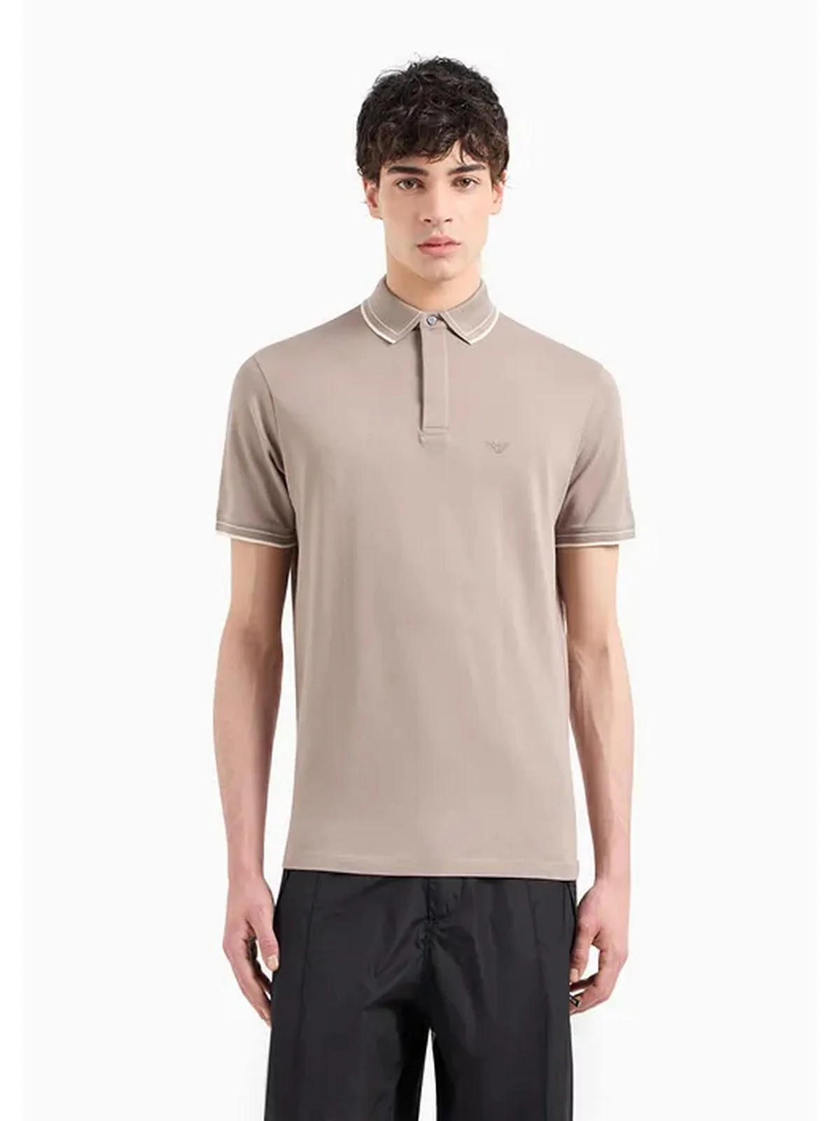 EMPORIO ARMANI T-Shirt e Polo Uomo  3D1FM6 1JTKZ 0650 Beige - Image 2
