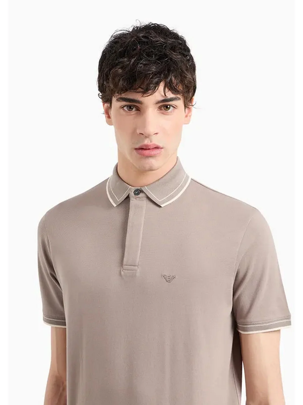 EMPORIO ARMANI T-Shirt e Polo Uomo  3D1FM6 1JTKZ 0650 Beige - Image 4