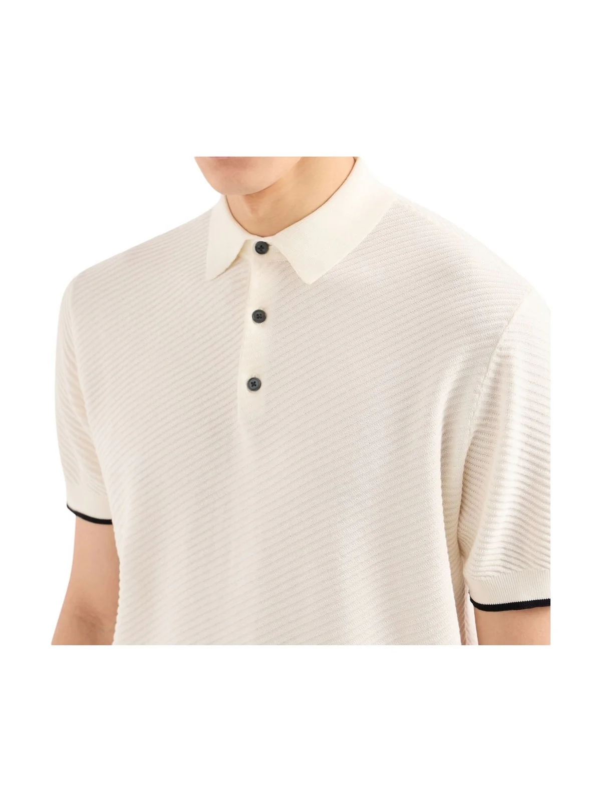 EMPORIO ARMANI T-Shirt e Polo Uomo  3D1MXM 1MPGZ F110 Bianco - Image 4