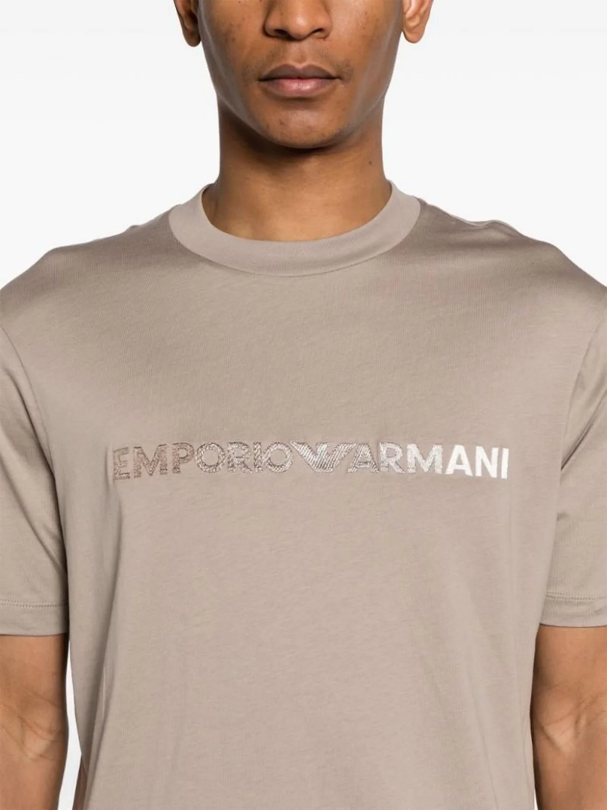 EMPORIO ARMANI T-Shirt e Polo Uomo  3D1TG3 1JPZZ 06G7 Beige - Image 3