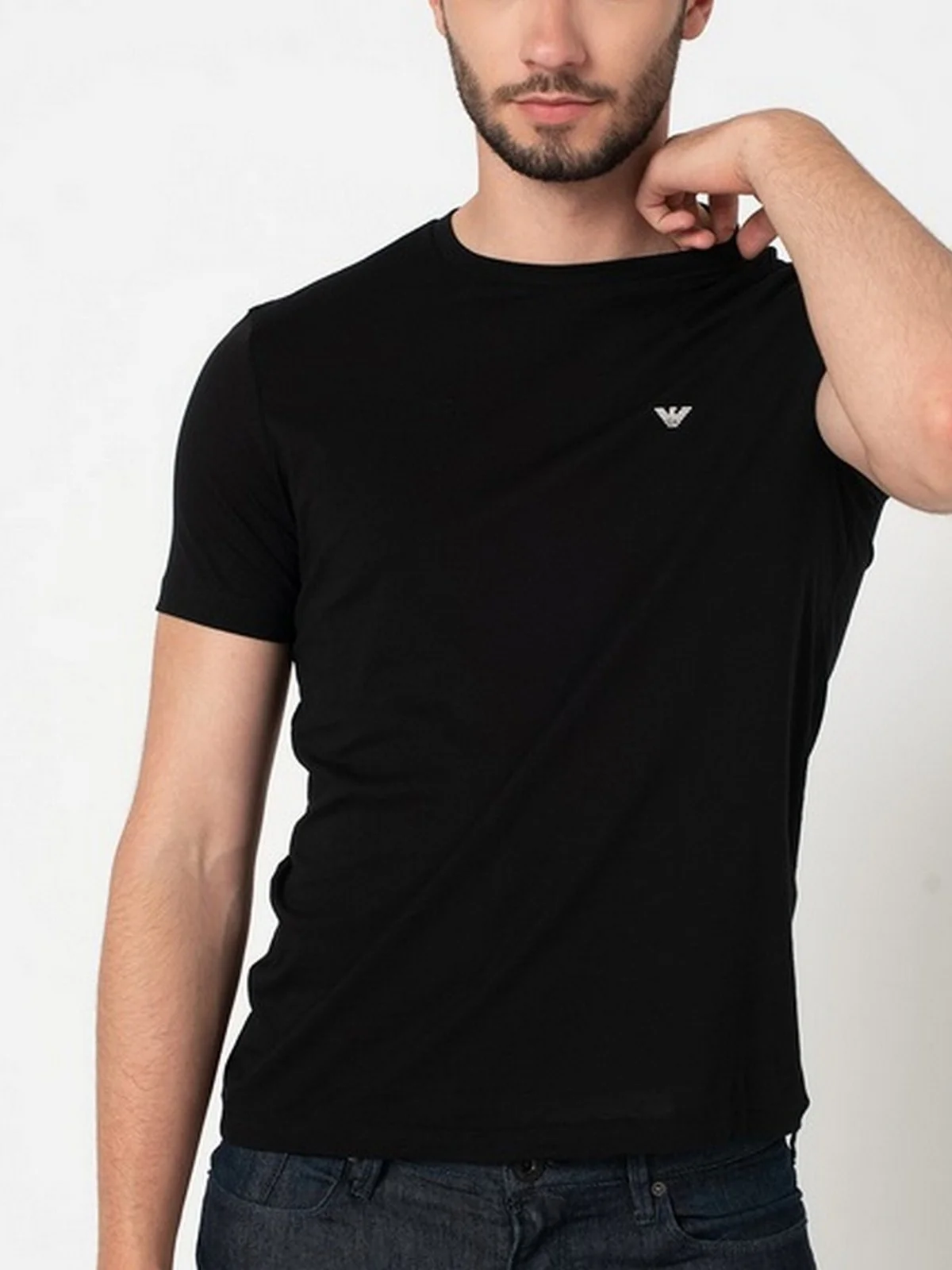 EMPORIO ARMANI T-Shirt e Polo Uomo  8N1D61 1JNQZ 0999 Nero - Image 6
