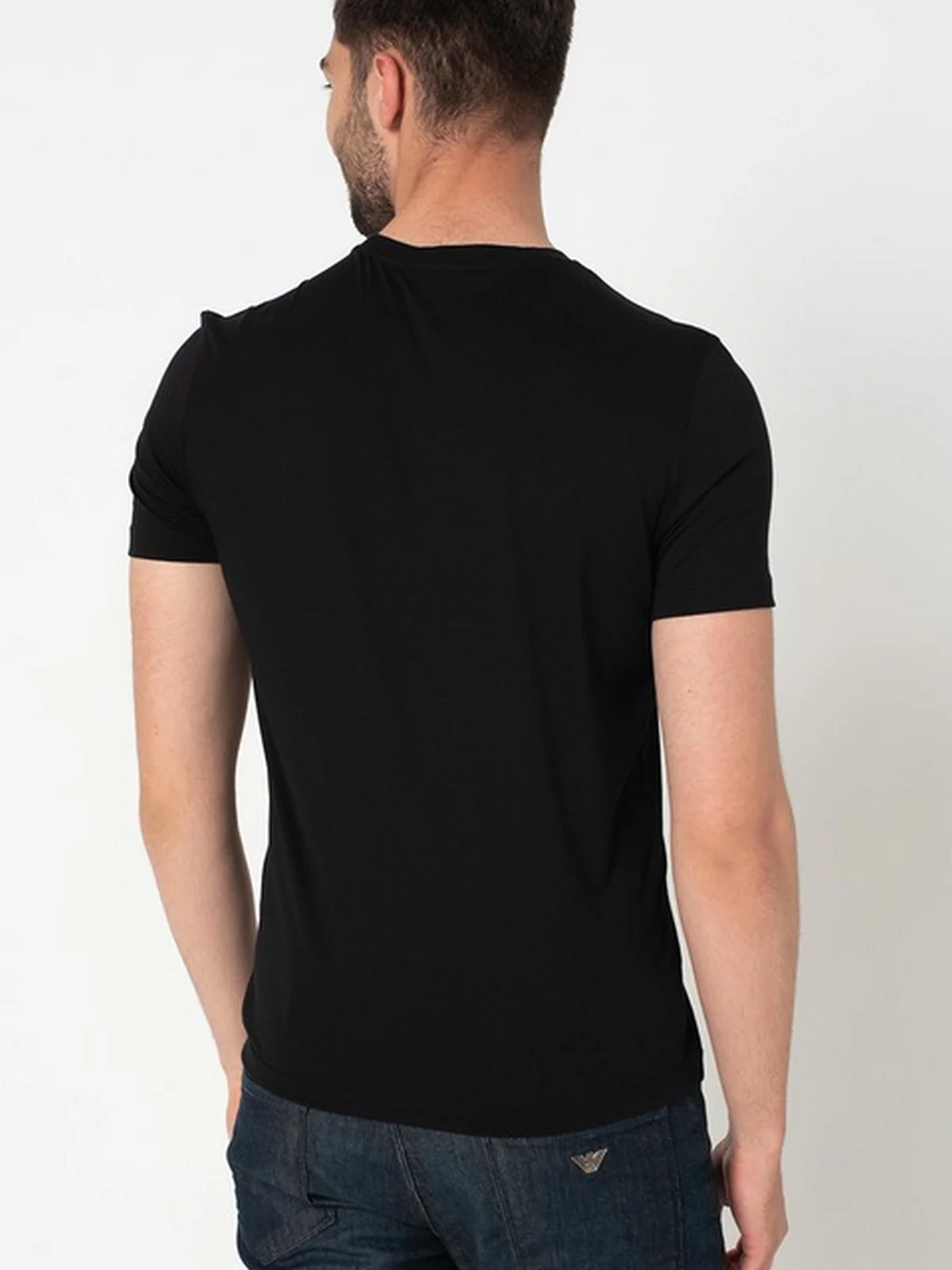 EMPORIO ARMANI T-Shirt e Polo Uomo  8N1D61 1JNQZ 0999 Nero - Image 7