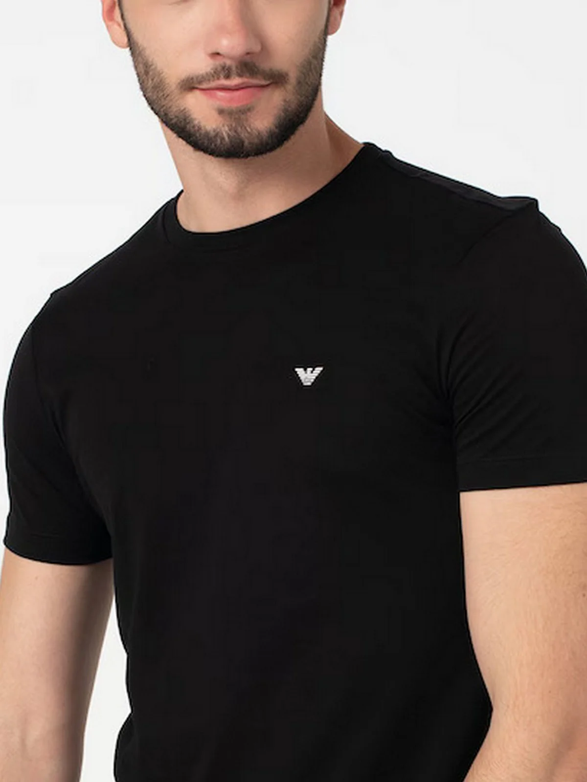 EMPORIO ARMANI T-Shirt e Polo Uomo  8N1D61 1JNQZ 0999 Nero - Image 8