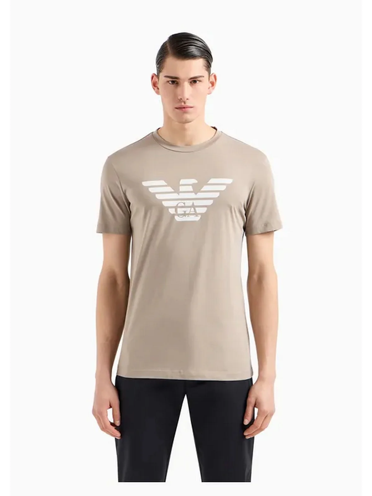 EMPORIO ARMANI T-Shirt e Polo Uomo  8N1TN5 1JPZZ 0148 Beige - Image 2
