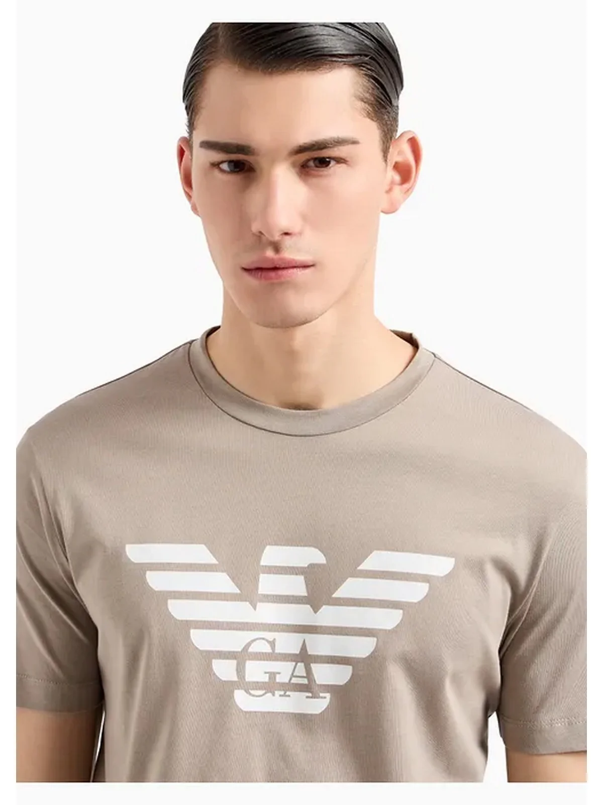 EMPORIO ARMANI T-Shirt e Polo Uomo  8N1TN5 1JPZZ 0148 Beige - Image 4