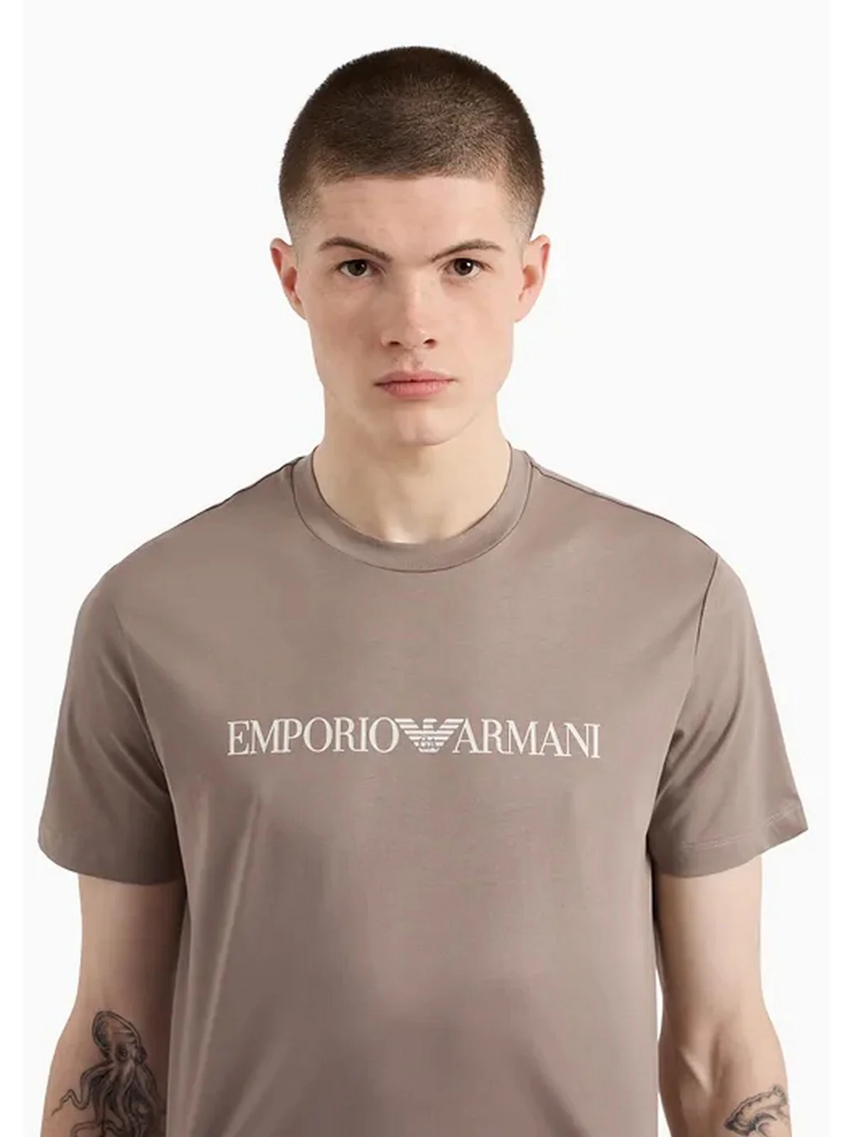 EMPORIO ARMANI T-Shirt e Polo Uomo  8N1TN5 1JPZZ 0149 Beige - Image 2