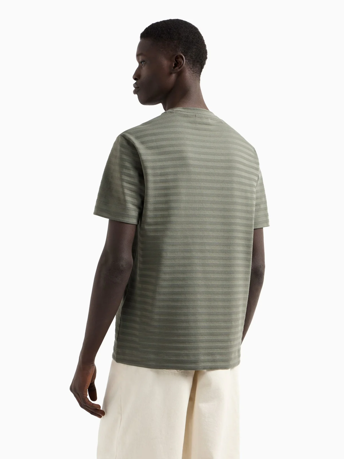 EMPORIO ARMANI T-shirt Uomo  EM001289 AF10762 F8107 Verde - Image 4