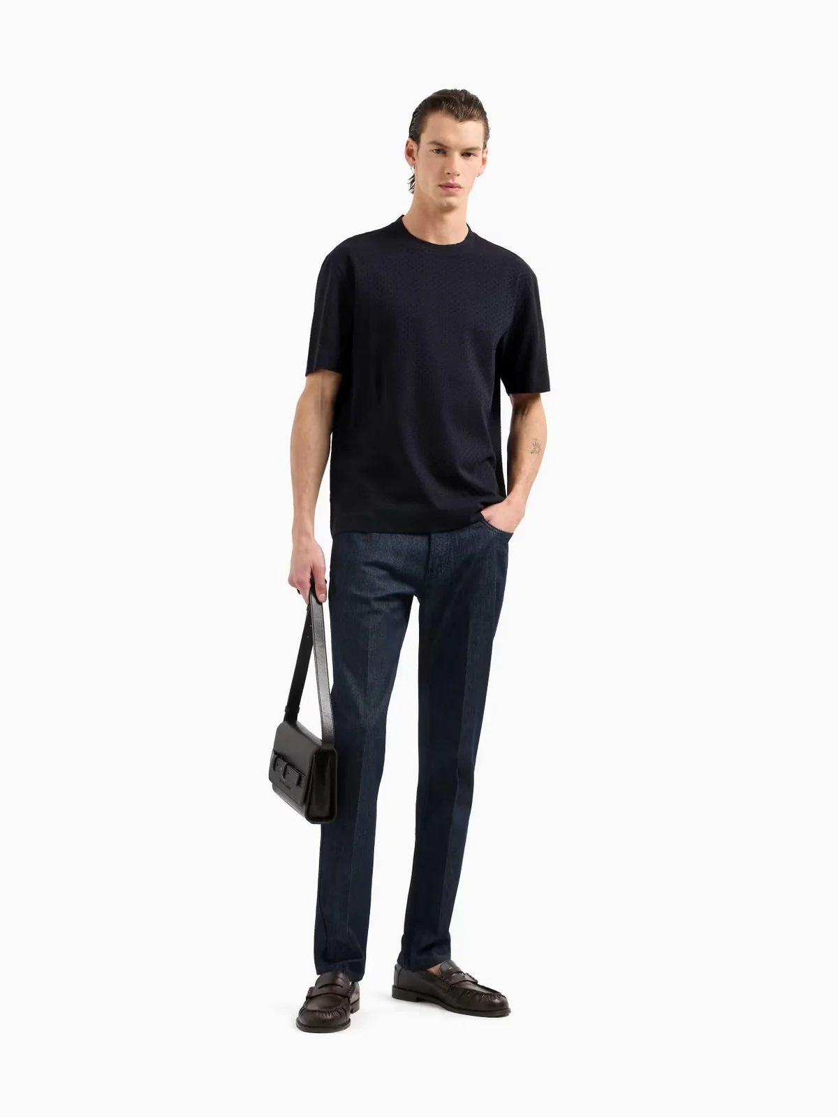 EMPORIO ARMANI T-shirt Uomo  EM001289 AF10762 FB257 Blu - Image 3