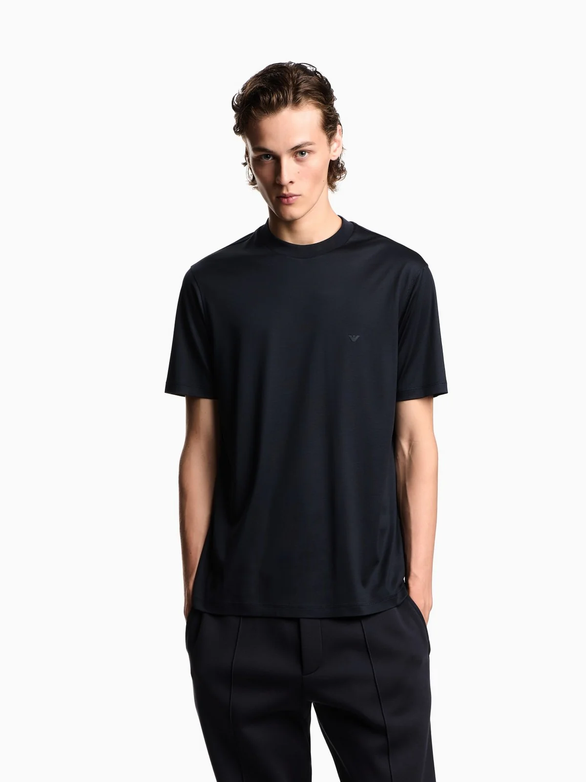 EMPORIO ARMANI T-shirt Uomo  EM003137 AF10761 UB118 ICONICO 0920 BLU NAVY EA - Image 3
