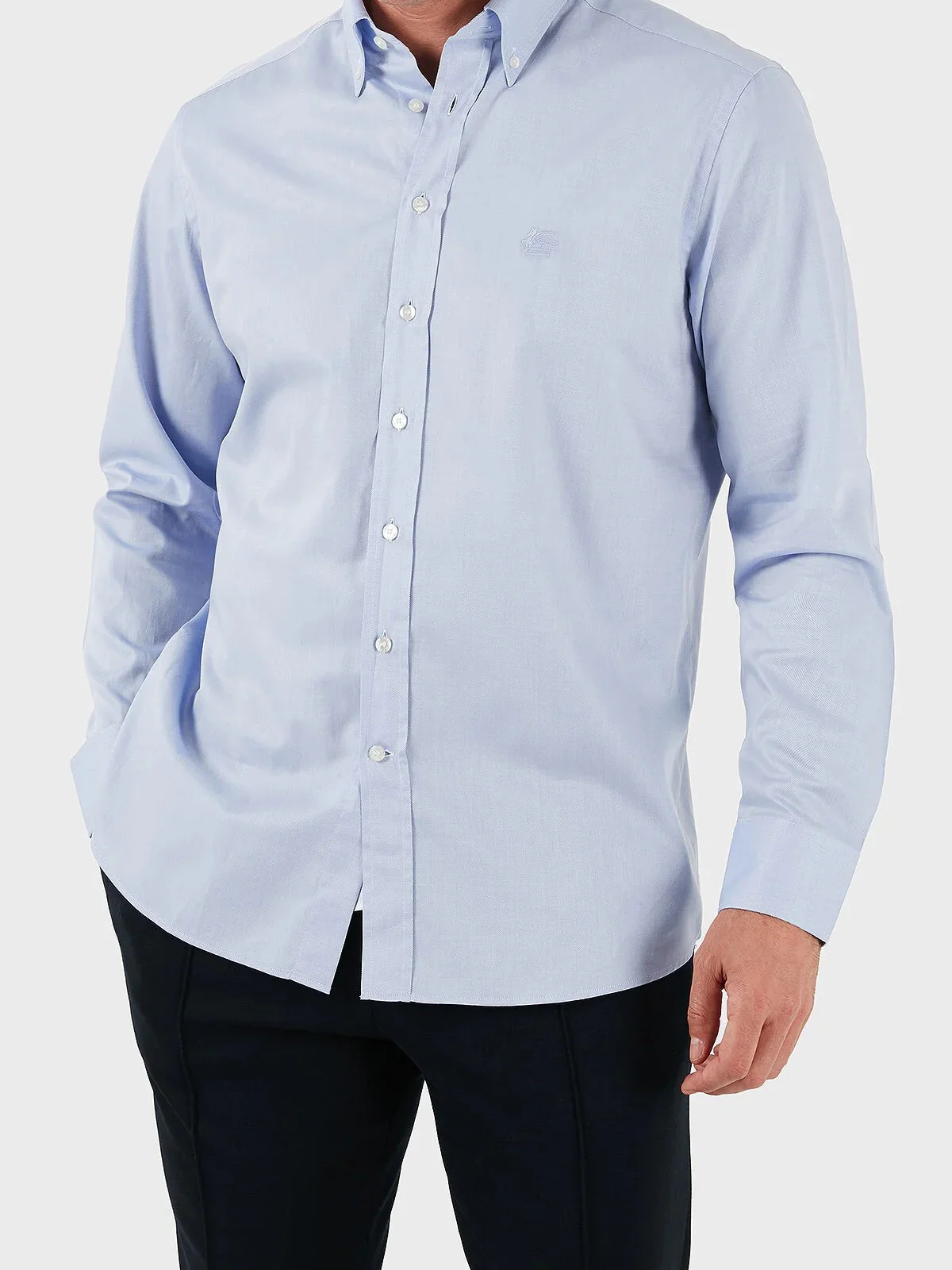 ETRO Camicia Uomo SHIRT ROMA LOGO BD MRIB0004 AV607 B3033 AZZURRO - Image 2