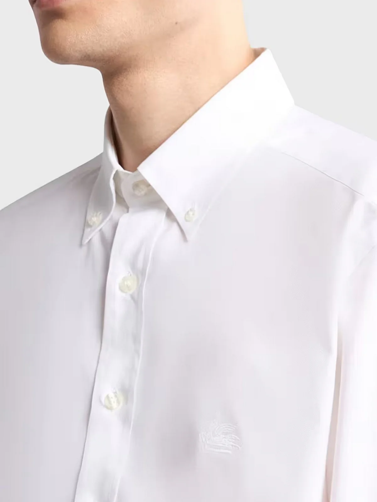 ETRO Camicia Uomo SHIRT ROMA LOGO BD MRIB0004 AV607 W0800 Bianco - Image 4