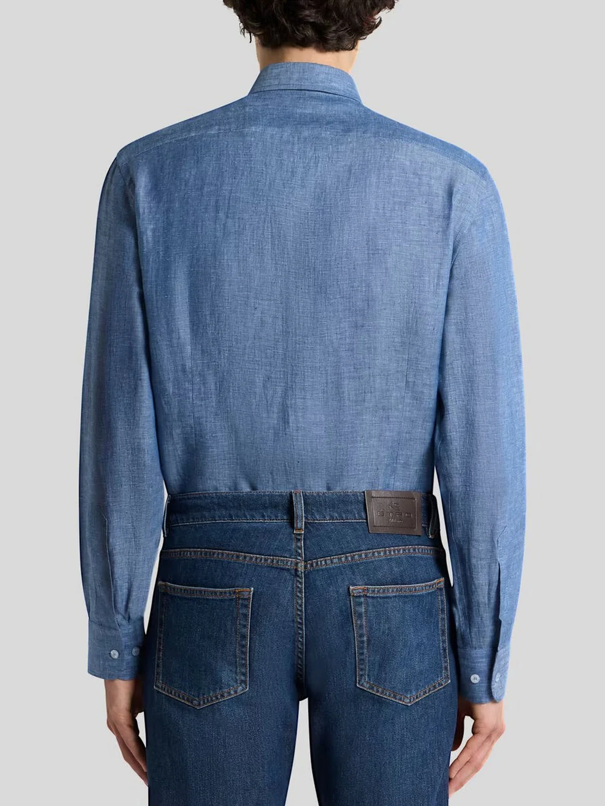 ETRO Camicia Uomo SHIRT ROMA LOGO MRIB0002 99TU3F3 B0068 Blu - Image 2