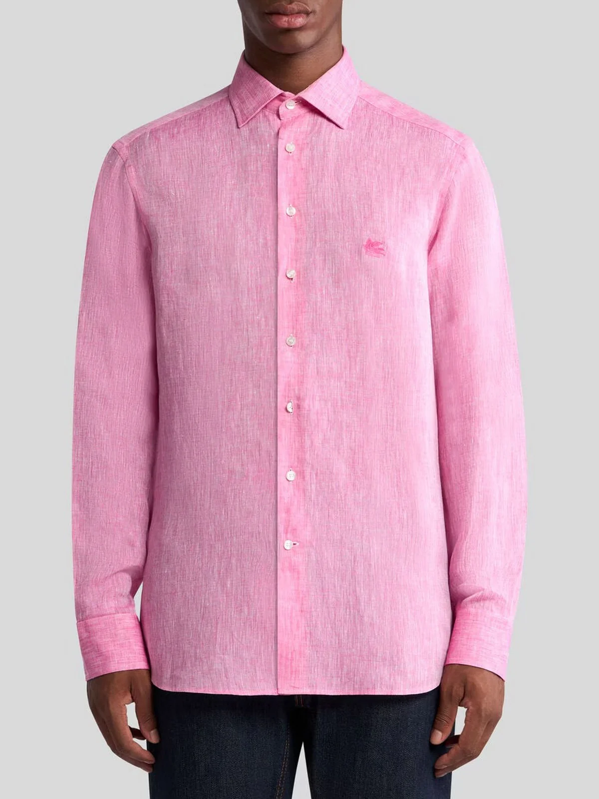 ETRO Camicia Uomo SHIRT ROMA LOGO MRIB0002 99TU3F3 F8593 Rosa - Image 2