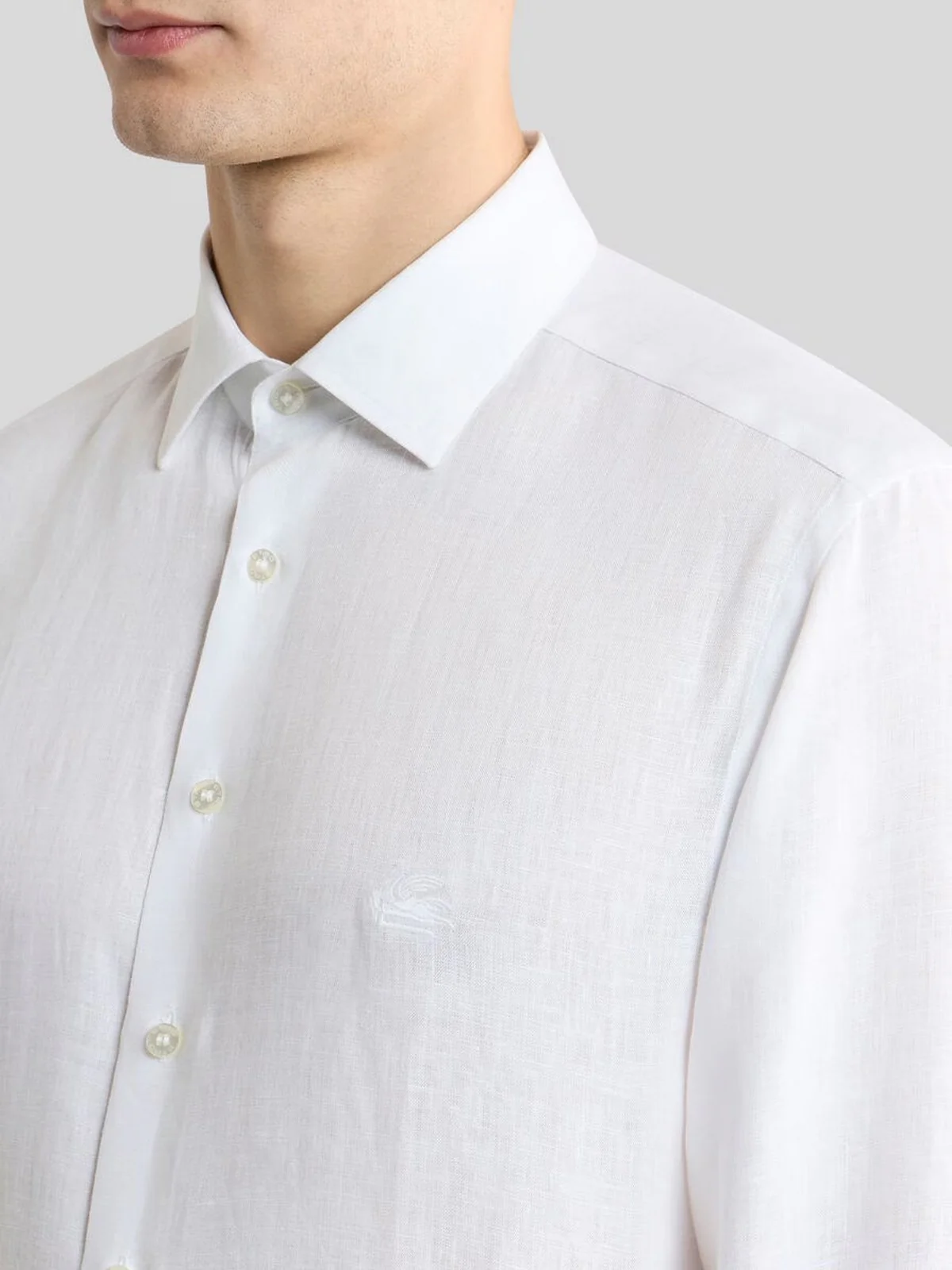 ETRO Camicia Uomo SHIRT ROMA LOGO MRIB0002 99TU3F3 W0800 Bianco - Image 4
