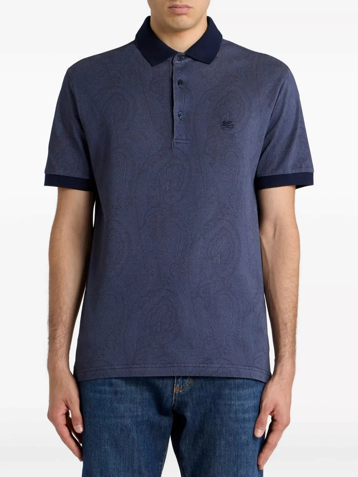 ETRO Polo Uomo ROMA POLO MRMD0004 AKF84 X0883 Blu - Image 2