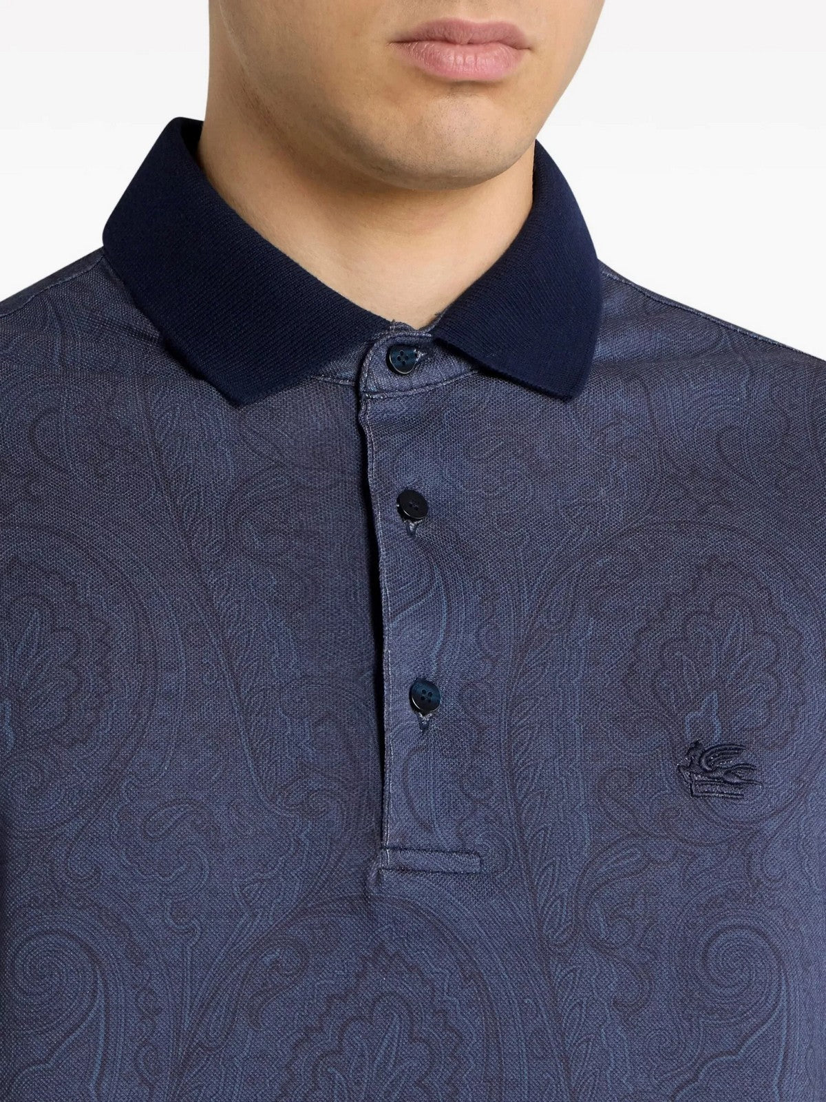 ETRO Polo Uomo ROMA POLO MRMD0004 AKF84 X0883 Blu - Image 4