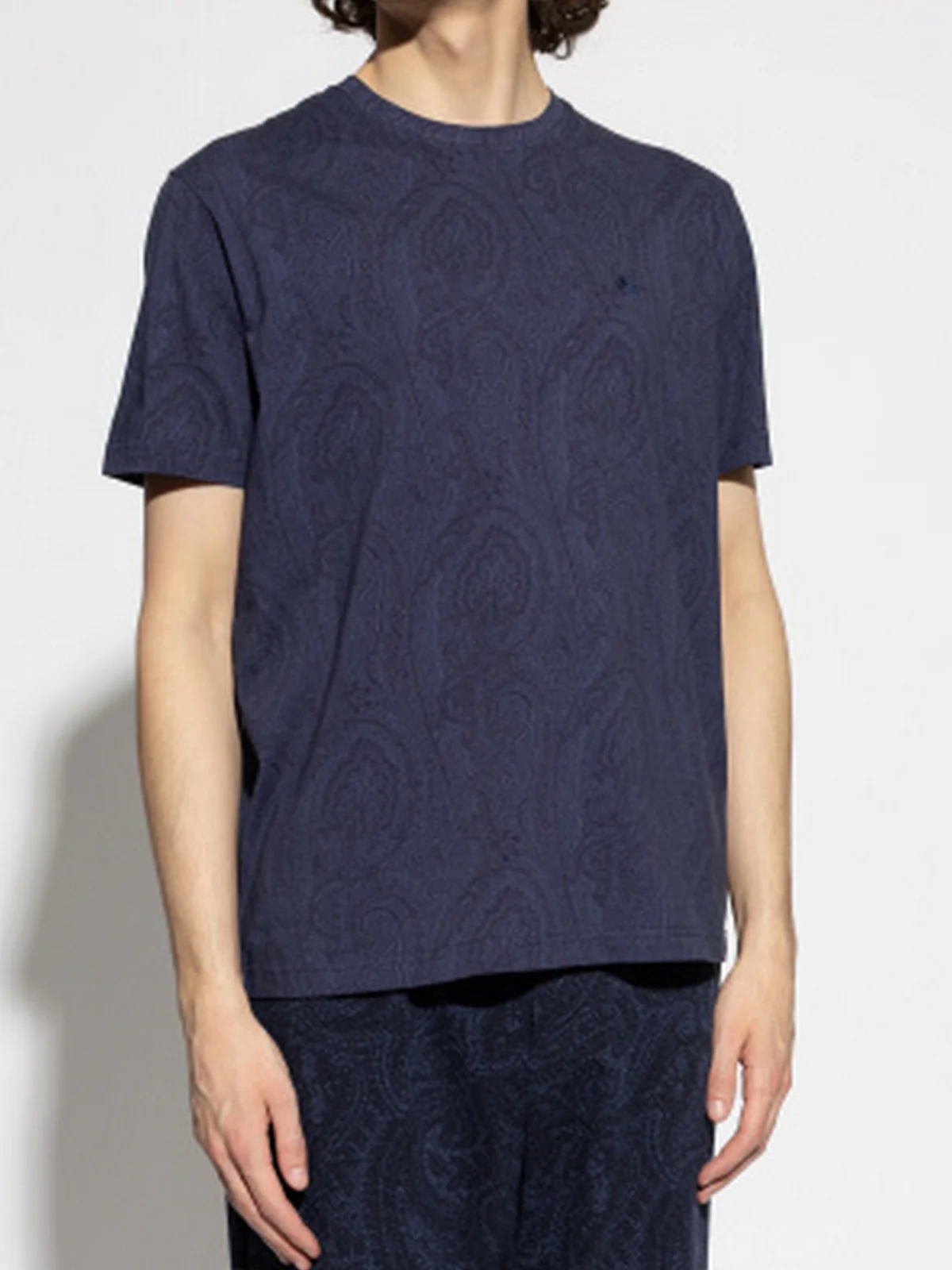 ETRO T-shirt Uomo T-SHIRT ROMA MRMA0002 AKG31 B0065 Blu - Image 4