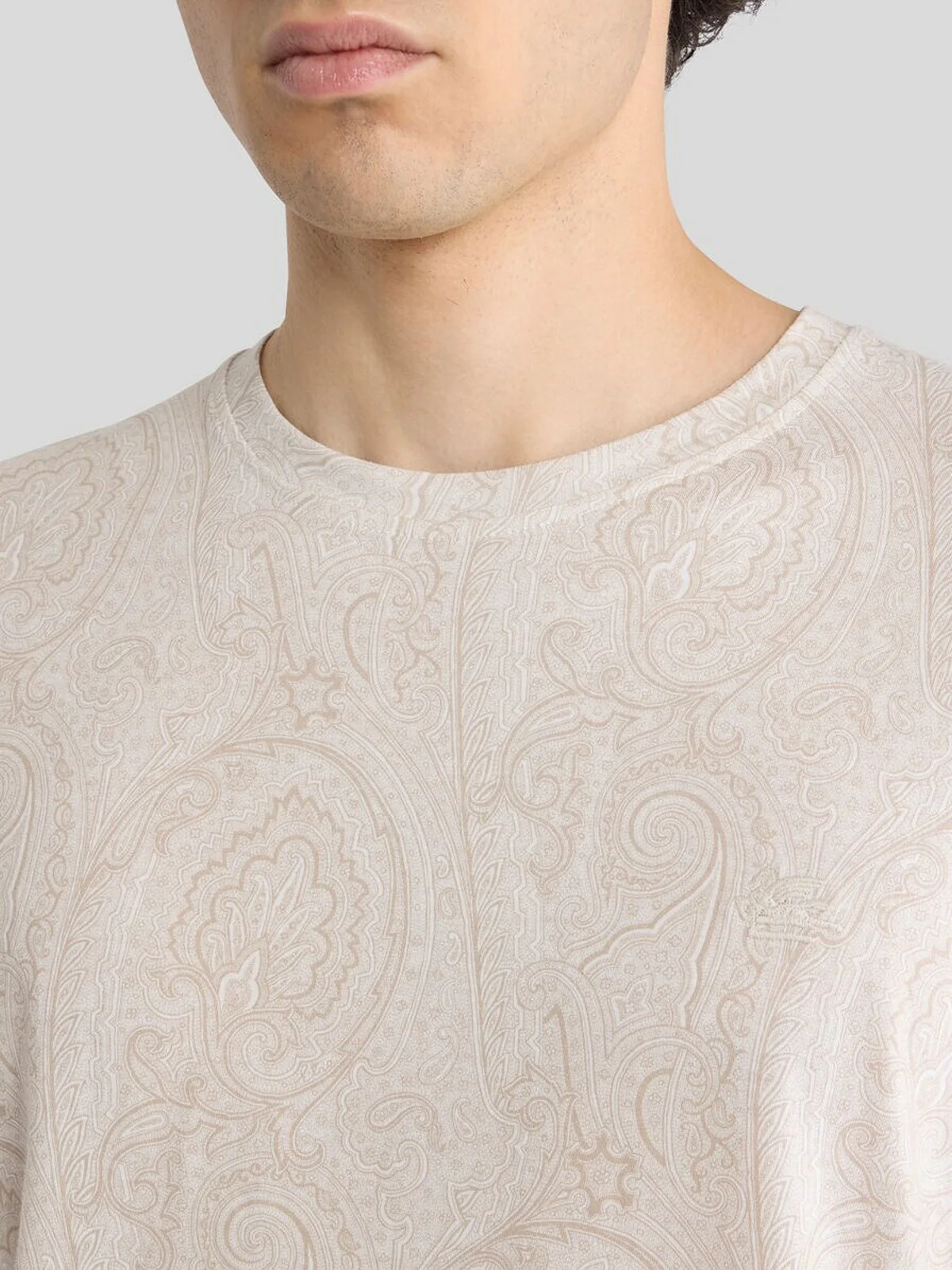 ETRO T-shirt Uomo T-SHIRT ROMA MRMA0002 AKG31 M0096 Beige - Image 4