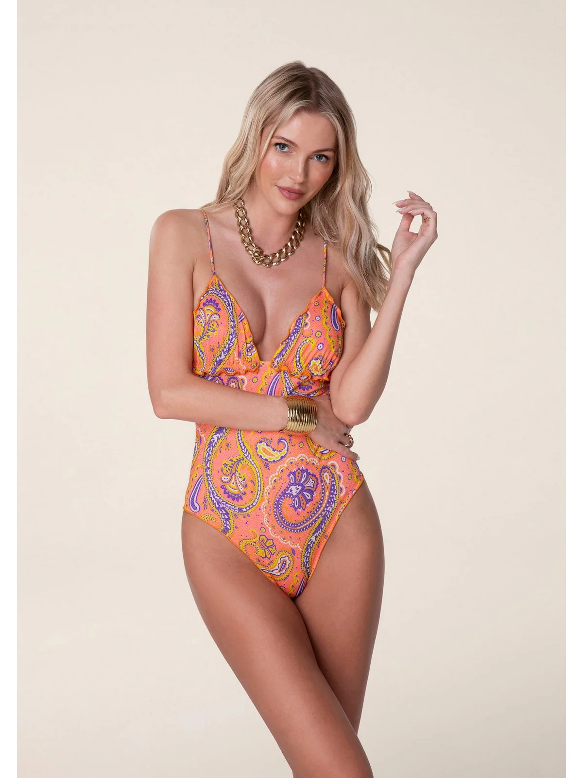 F**K Costume da bagno Donna  FK24-1342X11 Arancione - Image 2