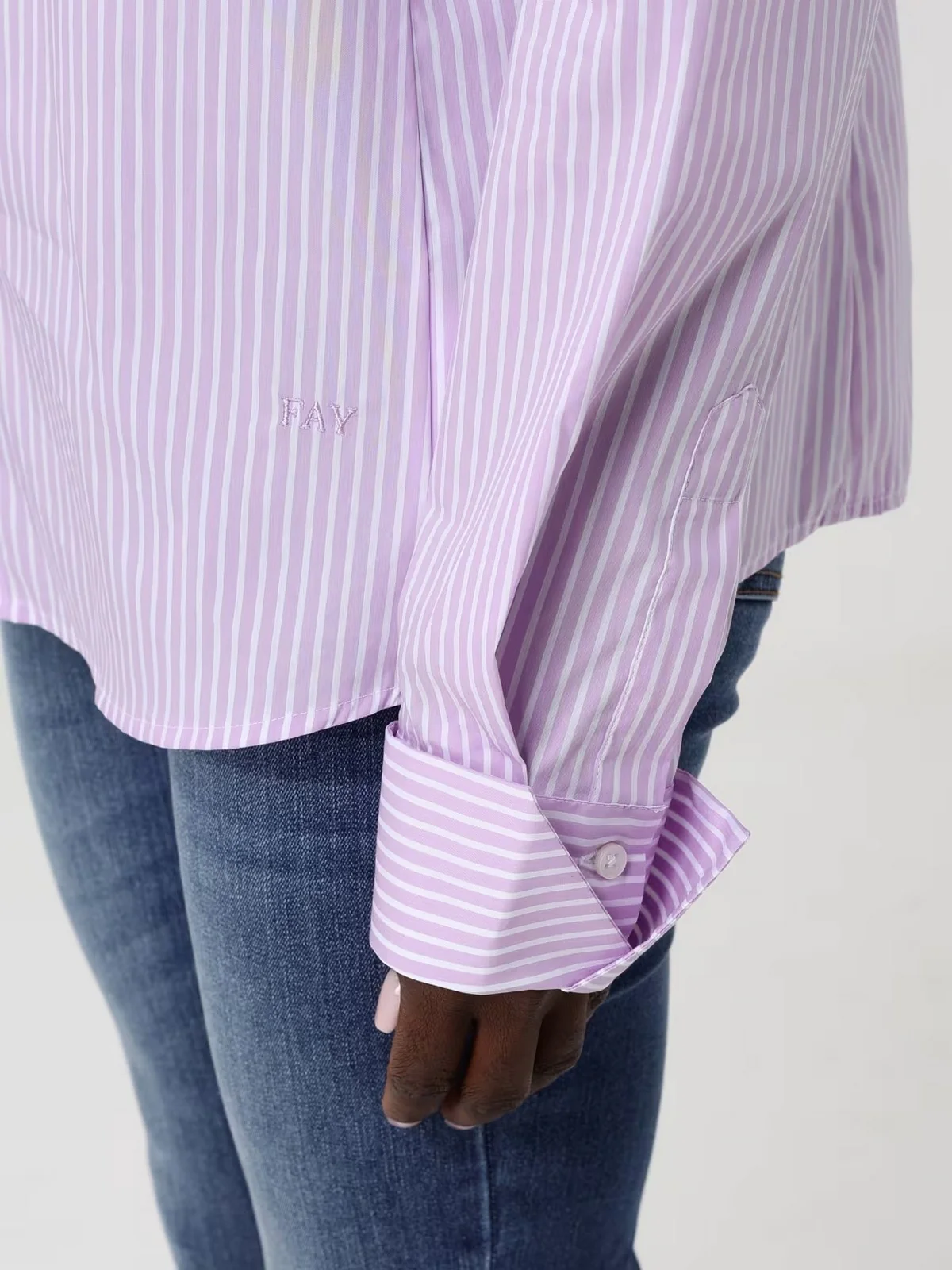 FAY Camicia Donna  NCWA152626SZCML011 LAVANDA MEDIO - Image 4
