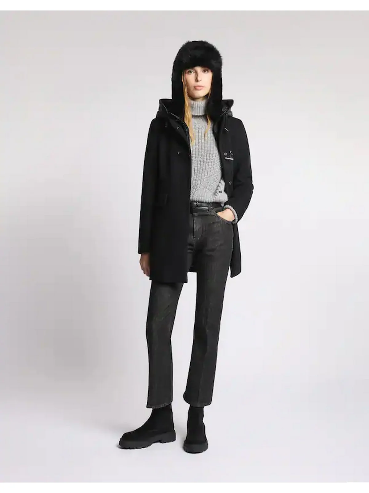 FAY Cappotto Donna  NAW59513430SGLB999 Nero - Image 4