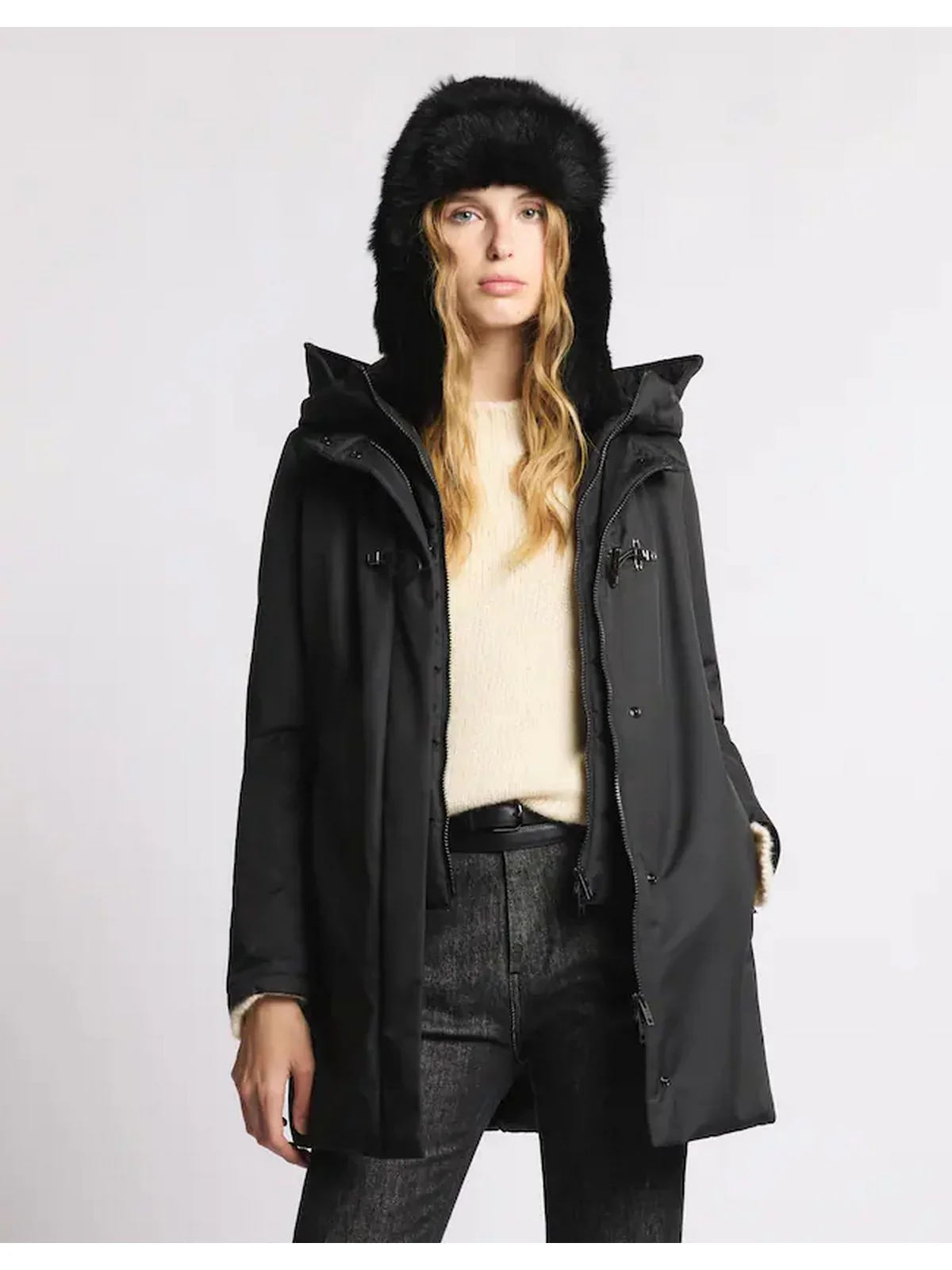 FAY Cappotto Donna  NAW59513830ZXEB999 Nero - Image 5