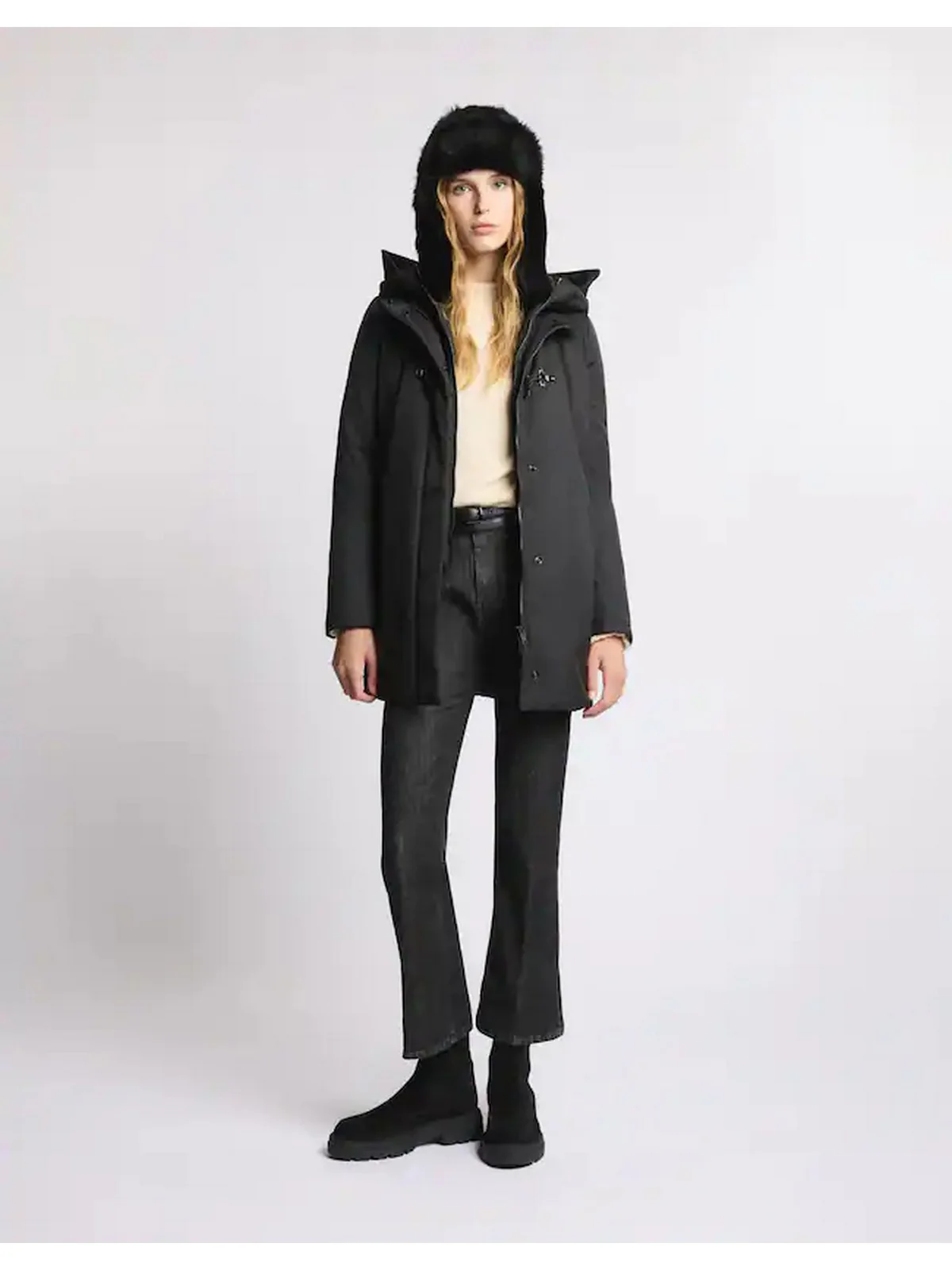 FAY Cappotto Donna  NAW59513830ZXEB999 Nero - Image 6