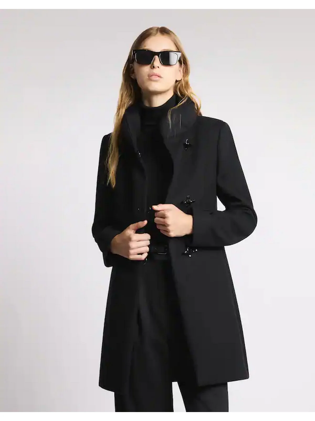 FAY Cappotto Donna Romantic Coat NAW5051Y050SGLB999 Nero - Image 4