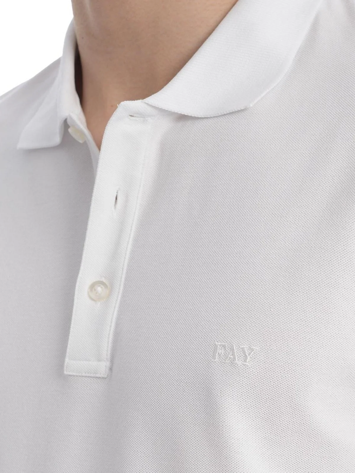 FAY Polo Uomo  NPMB252144STDWB001 Bianco - Image 4