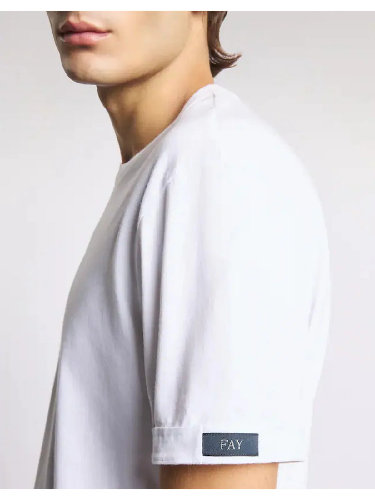FAY T-shirt Uomo  NPMB3521330UCXB001 Bianco - Image 2