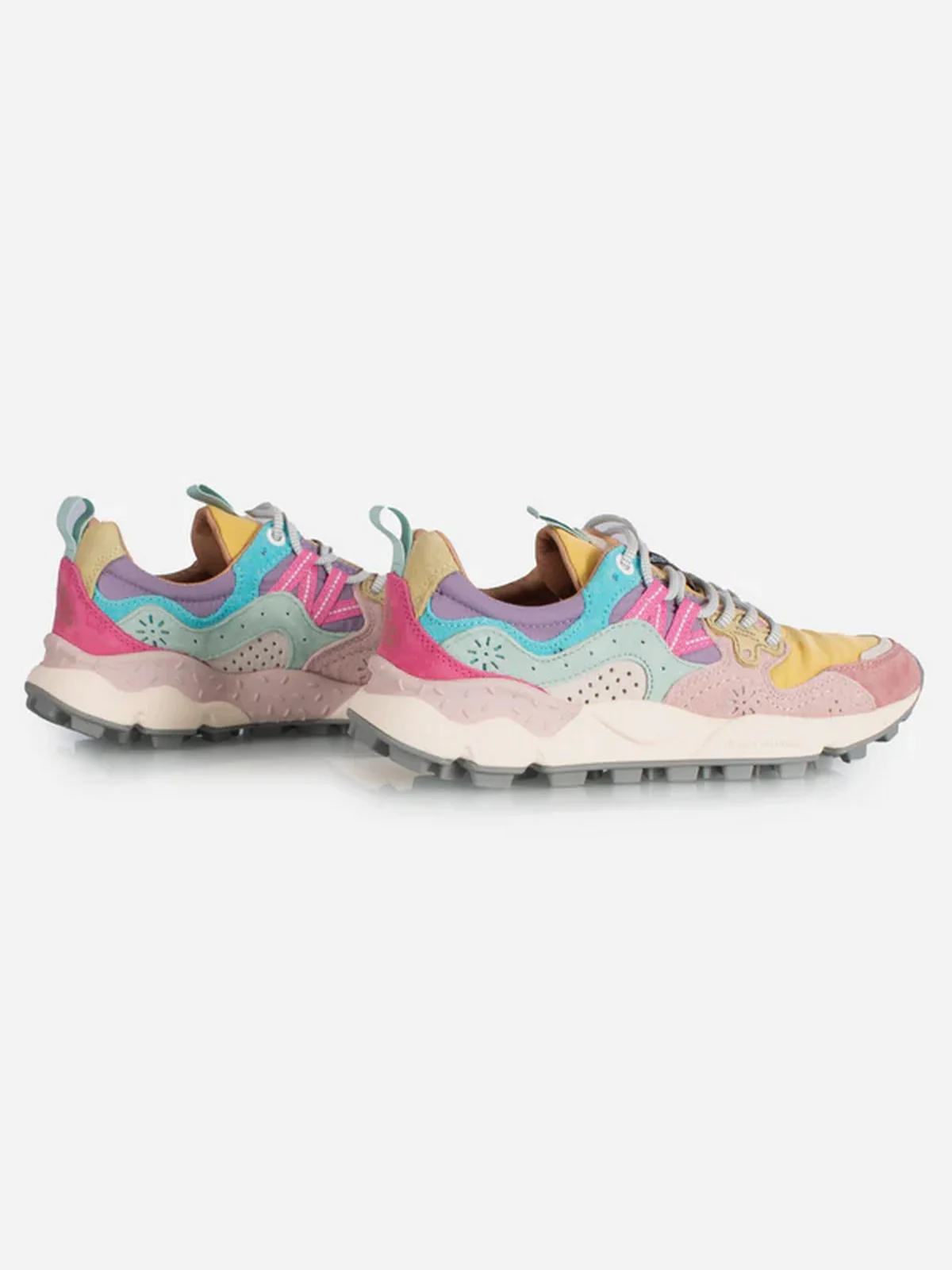 FLOWER MOUNTAIN Sneaker Donna YAMANO 3 WOMAN 2017817-01-1H07 PINK-OCHER-LIGHT PINK - Image 3