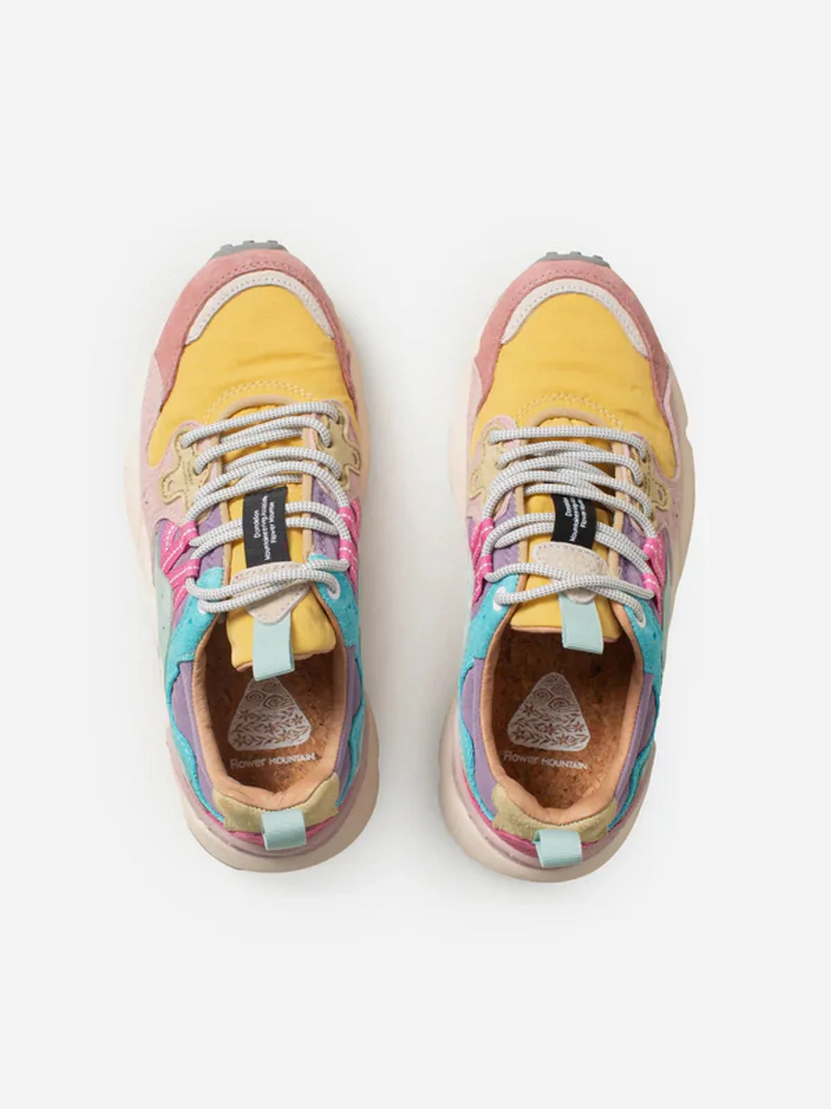 FLOWER MOUNTAIN Sneaker Donna YAMANO 3 WOMAN 2017817-01-1H07 PINK-OCHER-LIGHT PINK - Image 4