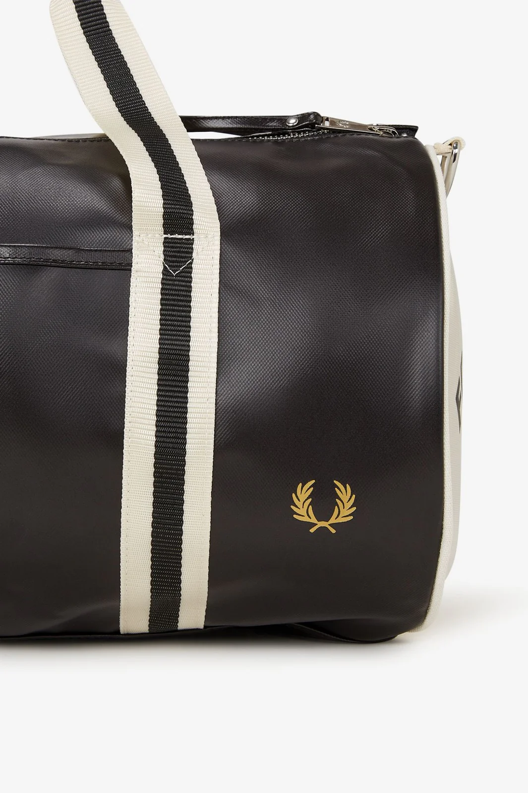 FRED PERRY Borsone Uomo FP CLASSIC BARREL BAG FP-L7255-57 D57 BLACK/ECRU - Image 2