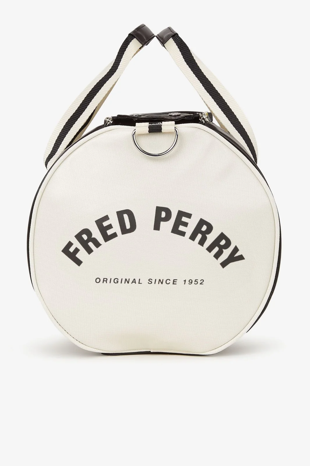 FRED PERRY Borsone Uomo FP CLASSIC BARREL BAG FP-L7255-57 D57 BLACK/ECRU - Image 4