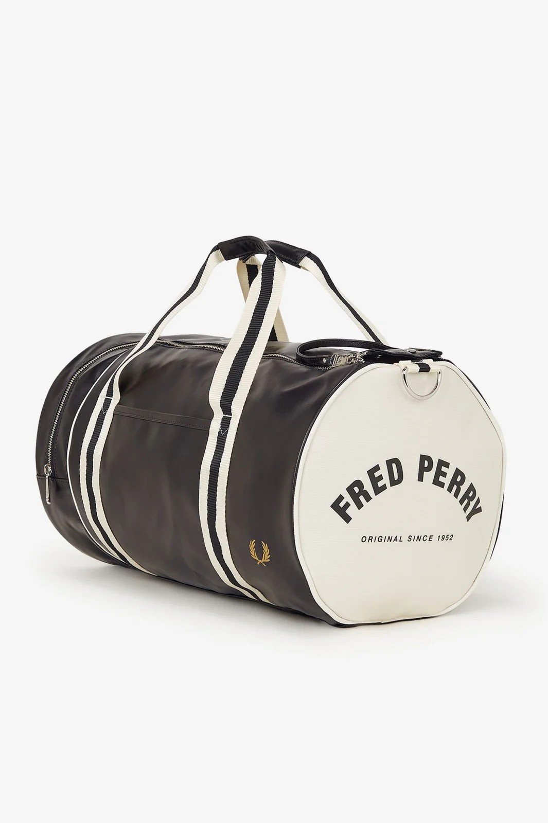 FRED PERRY Borsone Uomo FP CLASSIC BARREL BAG FP-L7255-57 D57 BLACK/ECRU - Image 5