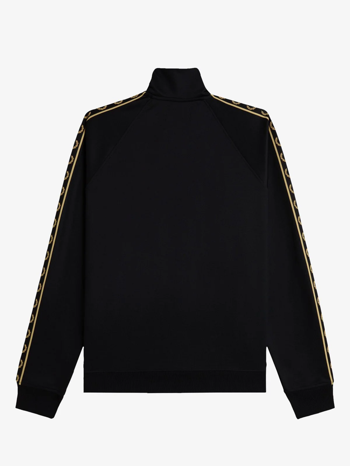 FRED PERRY Felpa Uomo FP CONTRAST TAPE TRACK JACKET FP-J5557-57 90A BLACK/CHAMPAGNE - Image 3